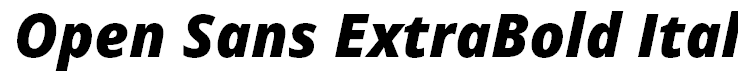 Open Sans ExtraBold Italic