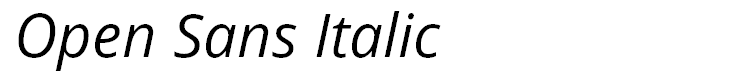 Open Sans Italic