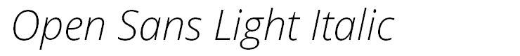 Open Sans Light Italic