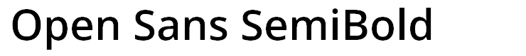 Open Sans SemiBold