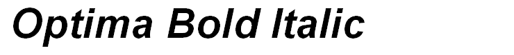 Optima Bold Italic
