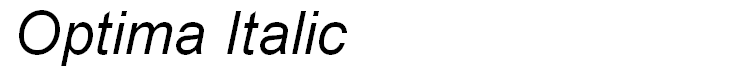 Optima Italic