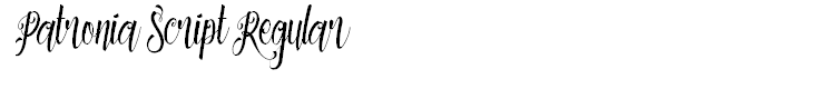 Patronia Script Regular