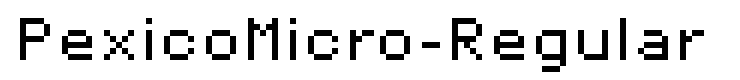 PexicoMicro-Regular ☞