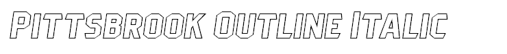 Pittsbrook Outline Italic