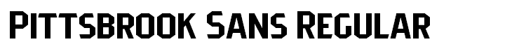 Pittsbrook Sans Regular