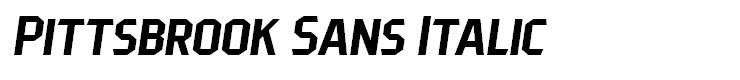 Pittsbrook Sans Italic