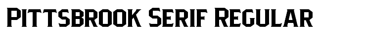 Pittsbrook Serif Regular