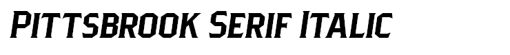 Pittsbrook Serif Italic
