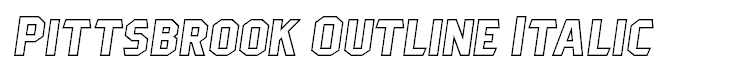 Pittsbrook Outline Italic