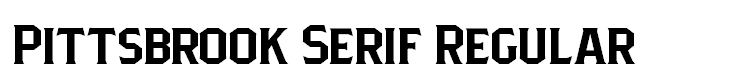 Pittsbrook Serif Regular