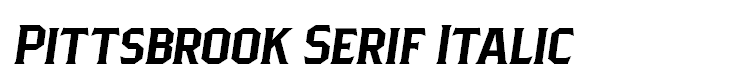 Pittsbrook Serif Italic