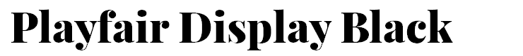 Playfair Display Black