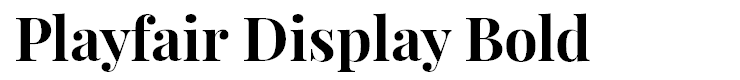 Playfair Display Bold