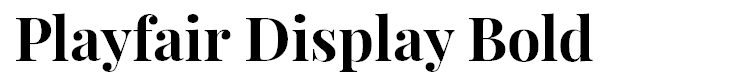 Playfair Display Bold