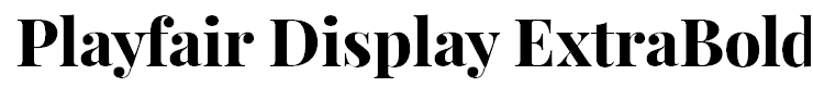 Playfair Display ExtraBold