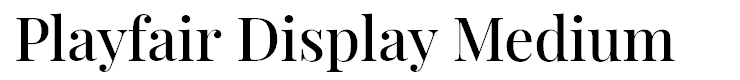 Playfair Display Medium