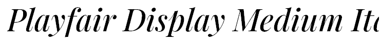 Playfair Display Medium Italic