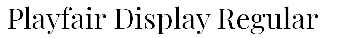 Playfair Display Regular