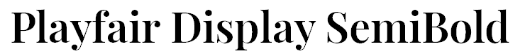 Playfair Display SemiBold