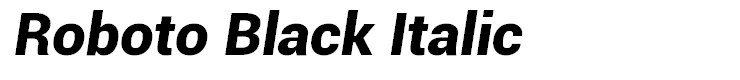 Roboto Black Italic