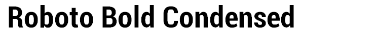 Roboto Bold Condensed