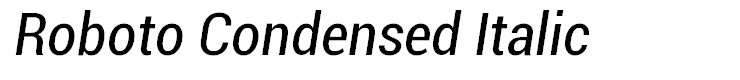 Roboto Condensed Italic