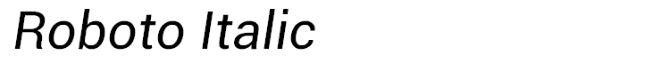 Roboto Italic