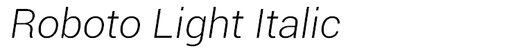 Roboto Light Italic