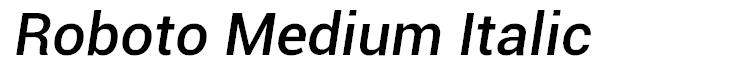 Roboto Medium Italic