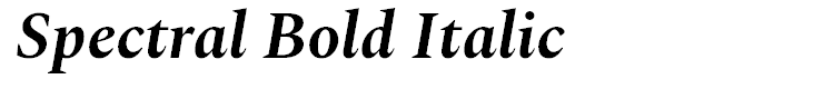 Spectral Bold Italic