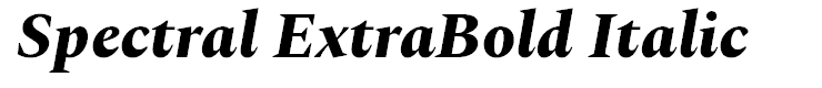 Spectral ExtraBold Italic