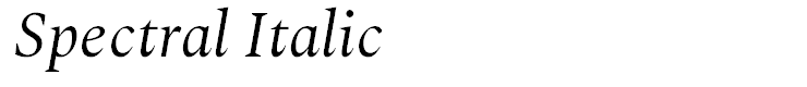 Spectral Italic