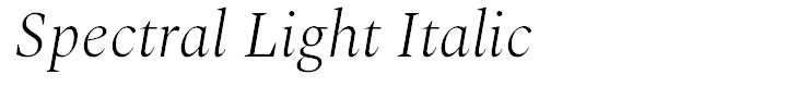 Spectral Light Italic