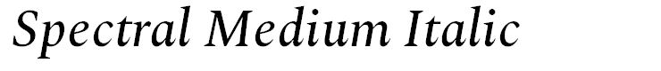 Spectral Medium Italic