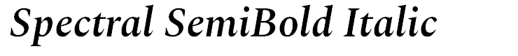 Spectral SemiBold Italic