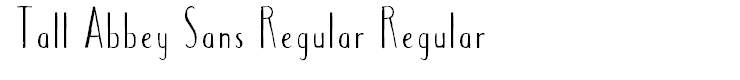 Tall Abbey Sans Regular Regular