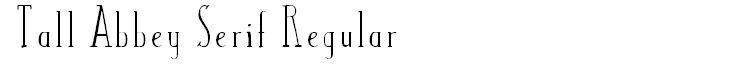 Tall Abbey Serif Regular