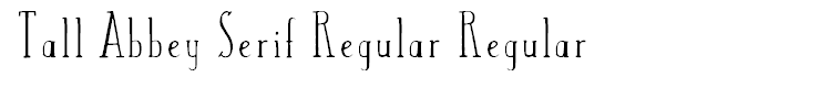 Tall Abbey Serif Regular Regular