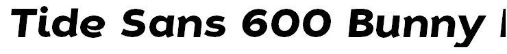 Tide Sans 600 Bunny Italic