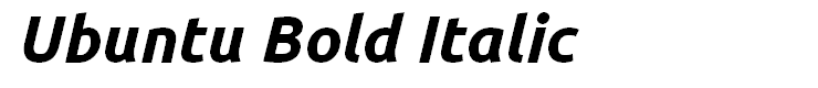 Ubuntu Bold Italic