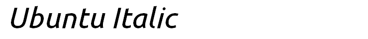 Ubuntu Italic