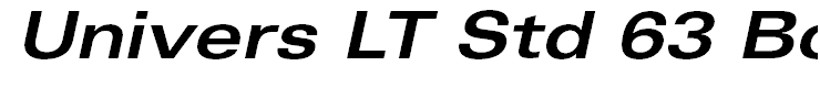 Univers LT Std 63 Bold Extended Oblique