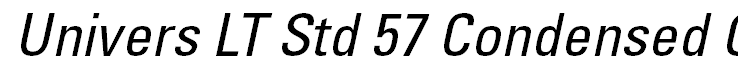 Univers LT Std 57 Condensed Oblique
