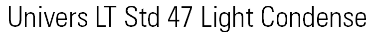 Univers LT Std 47 Light Condensed