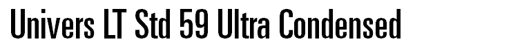Univers LT Std 59 Ultra Condensed