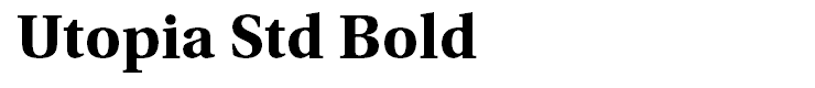 Utopia Std Bold