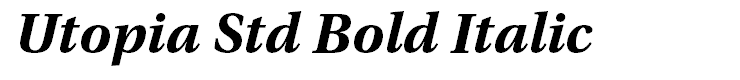 Utopia Std Bold Italic