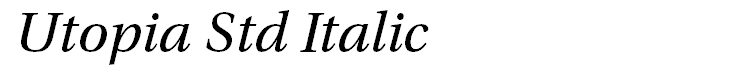 Utopia Std Italic