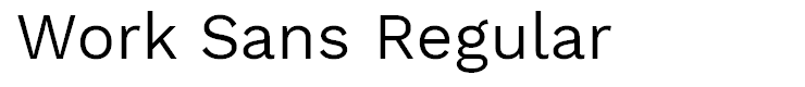 Work Sans Regular